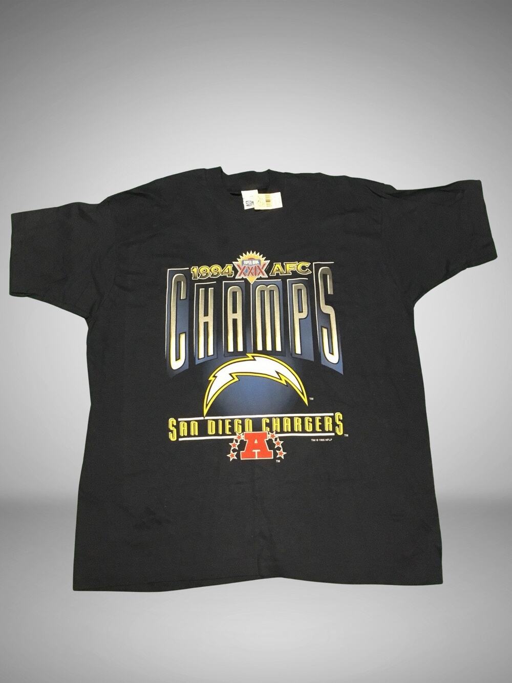 San Diego Chargers NFL 1994 AFC Champions vintage tee shirt size XL